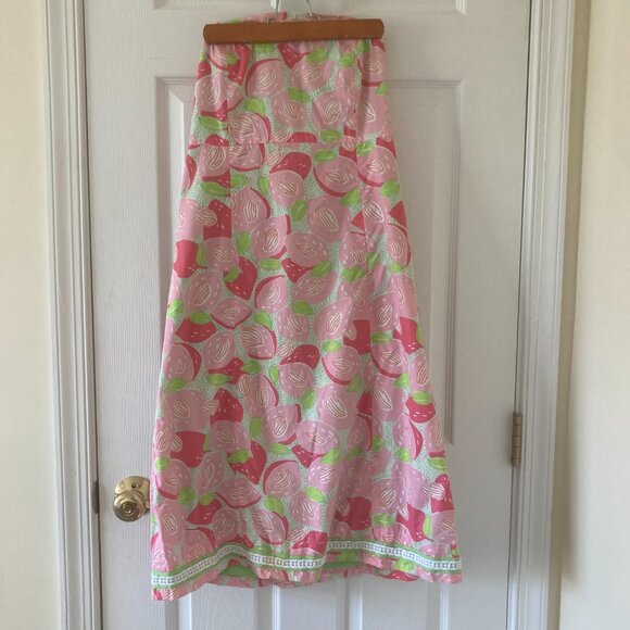 Lilly Pulitzer White Label Sabrina Strapless Tie Back Dress, size 8 - Picture 7 of 8
